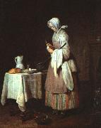 Jean Baptiste Simeon Chardin The Attentive Nurse France oil painting artist